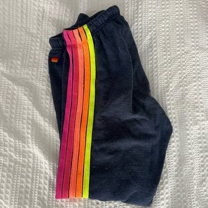 Aviator Nation Sweatpants 5 Strip Neon
